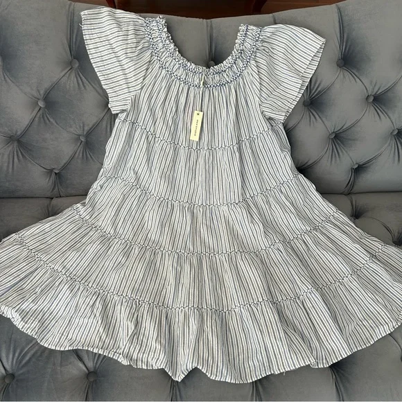 Max Studio NEW!!!! Yarn Dye Smocked Mini Dress Small - Picture 4 of 7